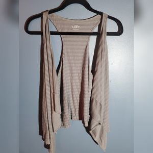 The Loft Grey Striped Vest